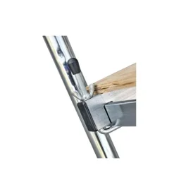 Trabattello mini in acciaio zincato con pianale in legno altezza lavoro 3 m