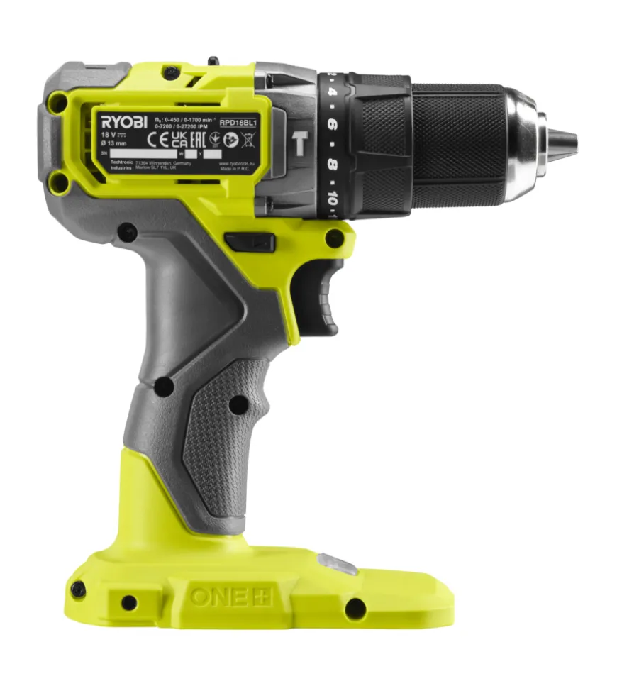 Trapano a percussione a batteria ryobi "rpd18bl1-0" 18v, solo corpo macchina