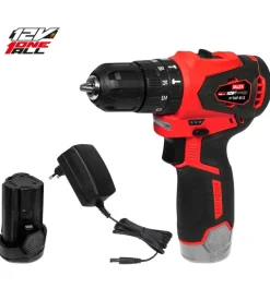 Trapano a percussione brushless a batteria valex "p tap b12", 12v con batteria 2 ah e caricabatterie