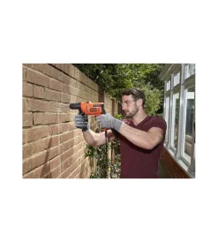 Trapano a percussione elettrico black+decker "beh200-qs" 500 w