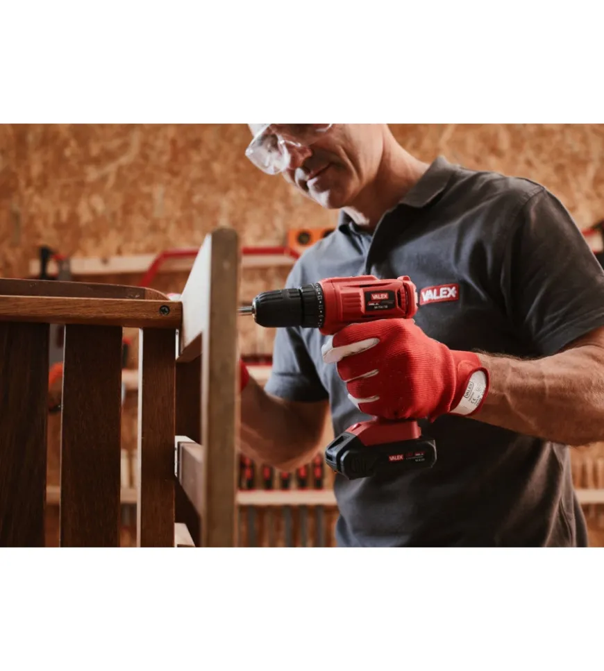 Trapano avvitatore a batteria valex "m-ta1 18 b" - 18v, con batteria e caricabatterie