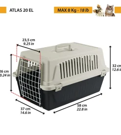 Trasportino atlas 20 nero - ferplast