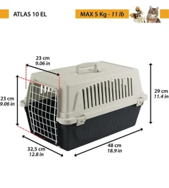 Trasportino per cani - atlas 10  el - azzurro - ferplast