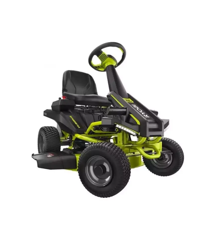 Trattorino tagliaerba a batteria ryobi "ry48rm76a" taglio 76 cm battteria inclusa 48v 50ah