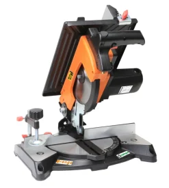Troncatrice portatile compa "orange 210" in alluminio con motore a spazzole e lama con diametro 210 mm, 1200 w 5000 giri/mm