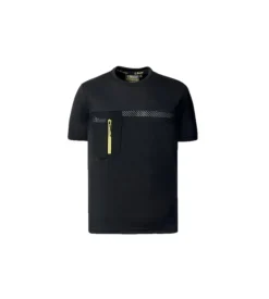 T-shirt da lavoro u-power "cristal black carbon" nero tg m
