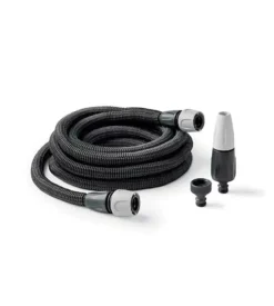 Tubo da giardino auto-estensibile g.f. "aquapop grey easy" in tessuto, 15 metri