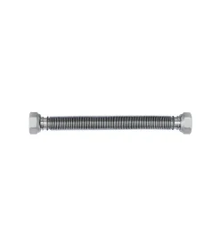 Tubo giunto acqua flessibile ed estensibile in acciaio inox 100/200mm m/f 1/2"
