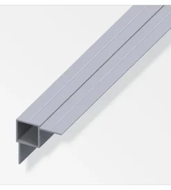 Tubo quadrato 23.5 2lati alluminio - 1 metro.