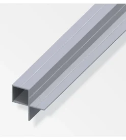 Tubo quadrato 23,5 2lati int alluminio - 1 metro.