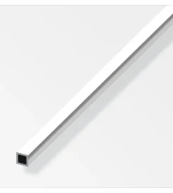 Tubo quadrato alluminio 10x10 bril.- 1 metro.