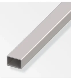 Tubo quadrato 40x27x1 alluminio naturale - 1 metro.