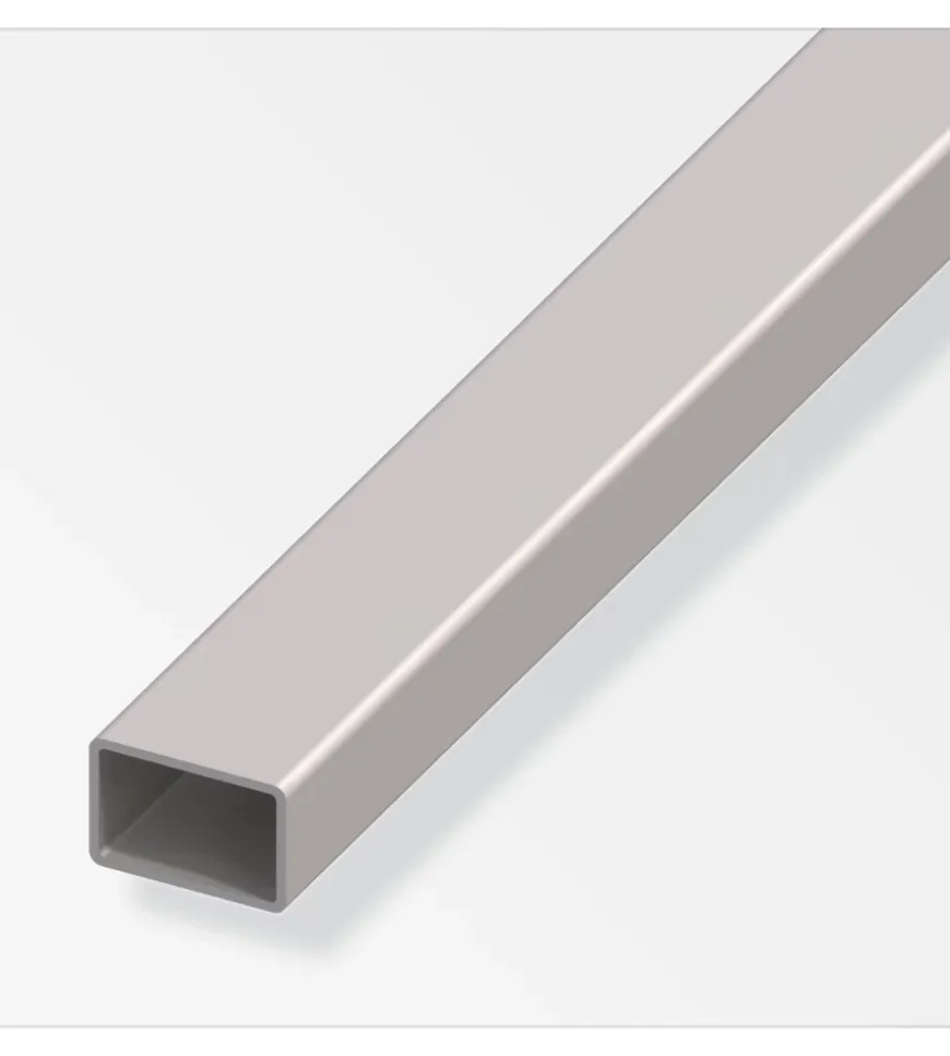 Tubo quadrato 40x27x1 alluminio naturale - 1 metro.