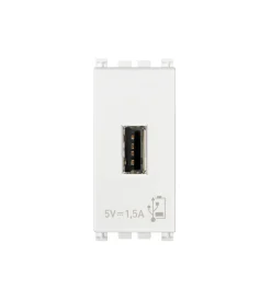 Unita alimentazione usb 1m 5v1.5a bianco arke - vimar