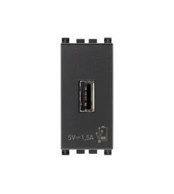 Unita alimentazione usb 1m 5v1,5a grigio arké - vimar
