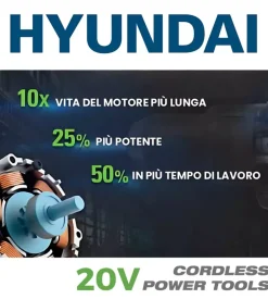 Utensile multifunzione a batteria hyundai 20v, solo corpo macchina - cod. 25884