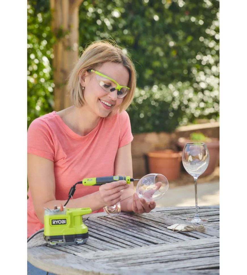 Utensile rotativo compatto a batteria ryobi "rrt18-0" 18v, solo corpo macchina