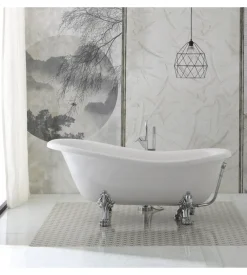 Vasca da bagno "carezza" bianca, 167x75,2x64,3 cm