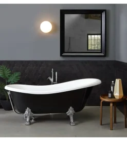 Vasca da bagno "carezza" nera, 167x75,2x64,3 cm