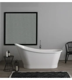 Vasca da bagno "resia" bianca, 159x80x49 cm