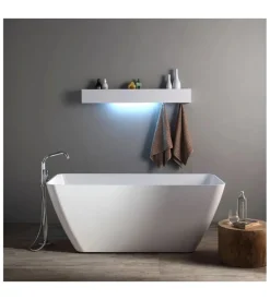 Vasca da bagno "transimeno" bianca, 159x70,5x61,8 cm