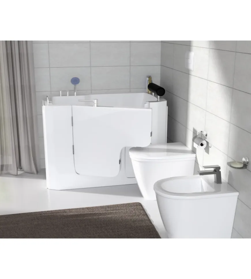 Vasca per anziani con sportello apertura a sinistra 133x67x90 cm