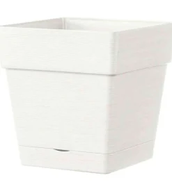 Vaso da giardino "casetta save" bianco, 17 cm