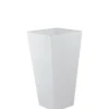 Vaso da giardino led "geco" bianco 38x38x90 cm, 4w