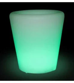 Vaso decorativo per esterno con illuminazione led rgb 28x29 cm