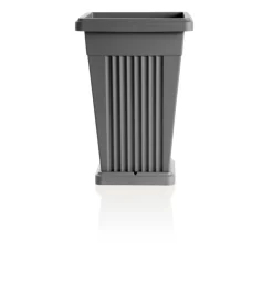 Vaso piramide c/sottovaso grigio