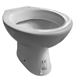Vaso wc a terra in ceramica "serie idro" bianco