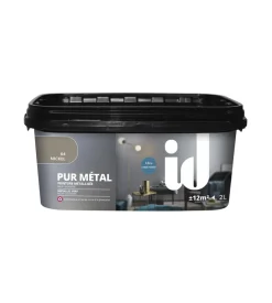 Vernice metallica lavabile  "pure nickel" colore oro - 2 lt