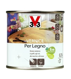 Vernice per legno - incolore - incolore brillante - 0,25 litri