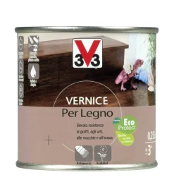 Vernice per legno - toni legno - aspetto satinato - noce medio - 0,25 litri