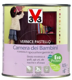 Vernice per legno - vernice pastello camera dei bambini - ardesia - 0,5 litri