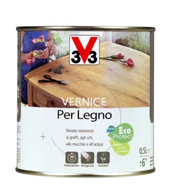 Vernice per legno effetto satinato, incolore - 0,5 litri