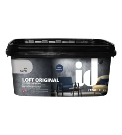 Vernice pittura decorativa loft original effetto cemento, colore grigio - 2 lt