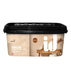 Vernice pittura decorativa lavabile, colore vaniglia - 2 lt