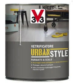 Vetrificatore parquet - urban style - zinco metallizzato - 0,75 litri