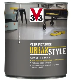 Vetrificatore parquet - urban style - grigio cemento satinato - 2,5 litri