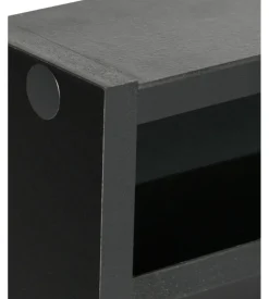 Vetrinetta espositore per collezionismo bellahome nero con ante in vetro temperato 80x11x60 cm