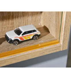 Vetrinetta quercia per collezionismo con ante scorrevoli, 80x9,5x60 cm