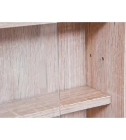 Vetrinetta quercia per collezionismo con ante scorrevoli, 80x9,5x60 cm