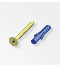 Viti 3x30 ottonato e tasselli  10 pz  ss