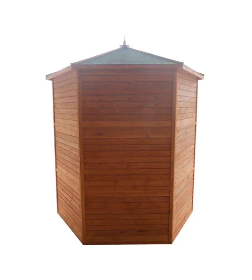 Voliera esagonale da esterno in legno habrita "po h 23" 235x235x238 cm