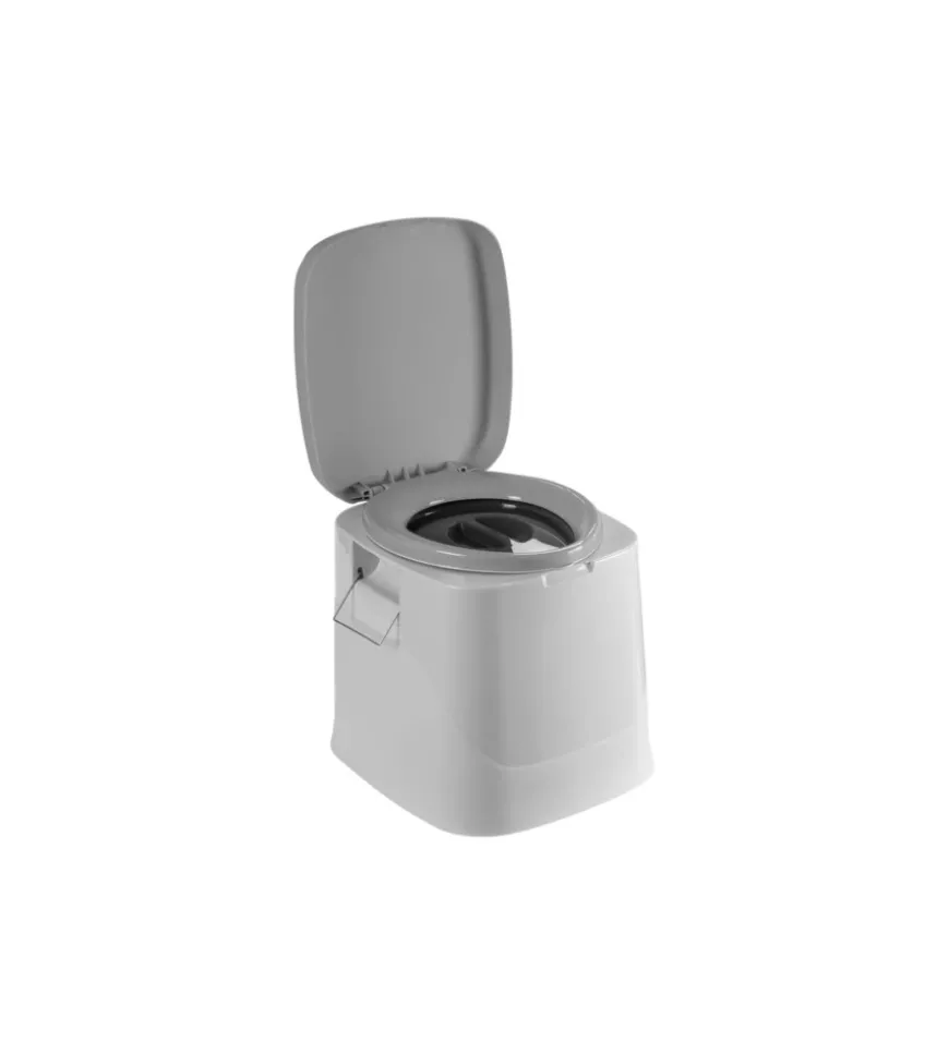 Wc chimico portatile con supporto per carta igienica da campeggio brunner "optiloo" 39x41,5x43 cm