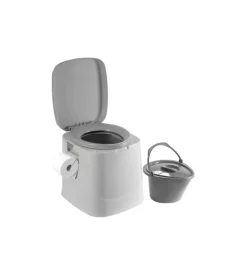 Wc chimico portatile con supporto per carta igienica da campeggio brunner "optiloo" 39x41,5x43 cm