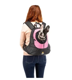 Zainetto per cani "kangoo" rosa, 41,5x20x43 cm - ferplast