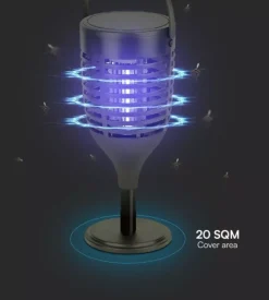 Zanzariera elettrica solare ricaricabile vtac nero 1,3w