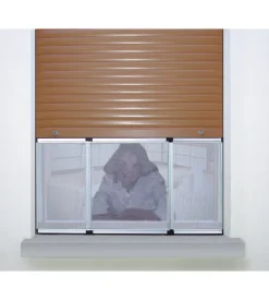 Zanzariera estensibile "derby" argento 100x70 cm